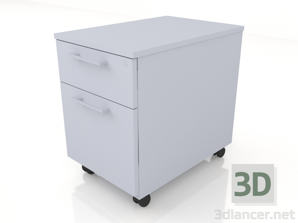 3d model Pedestal móvil Basic KDT12 (402x600x586) - vista previa