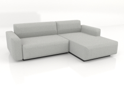 Sofa-bed for 2 people extended right