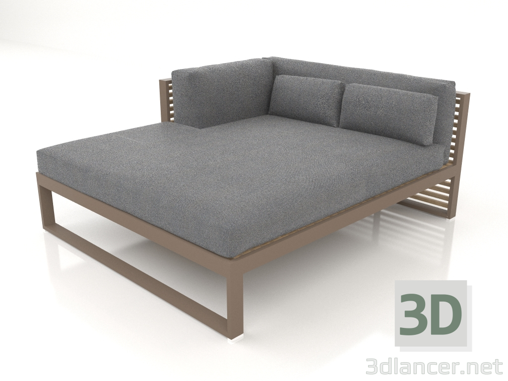 modèle 3D Canapé modulable XL, section 2 gauche (Bronze) - preview