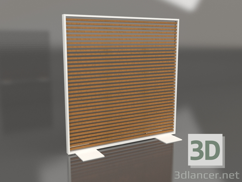 modello 3D Parete divisoria in legno artificiale e alluminio 150x150 (Roble golden, Agate grey) - anteprima