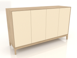 Meuble TV FARGO avec façades fraisées 1600x500x950 mm (vanille, chêne éclairci, option 4)