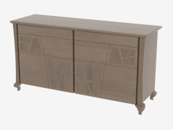 Buffet 2-door with 2 drawers on the figured legs CR2MOLR