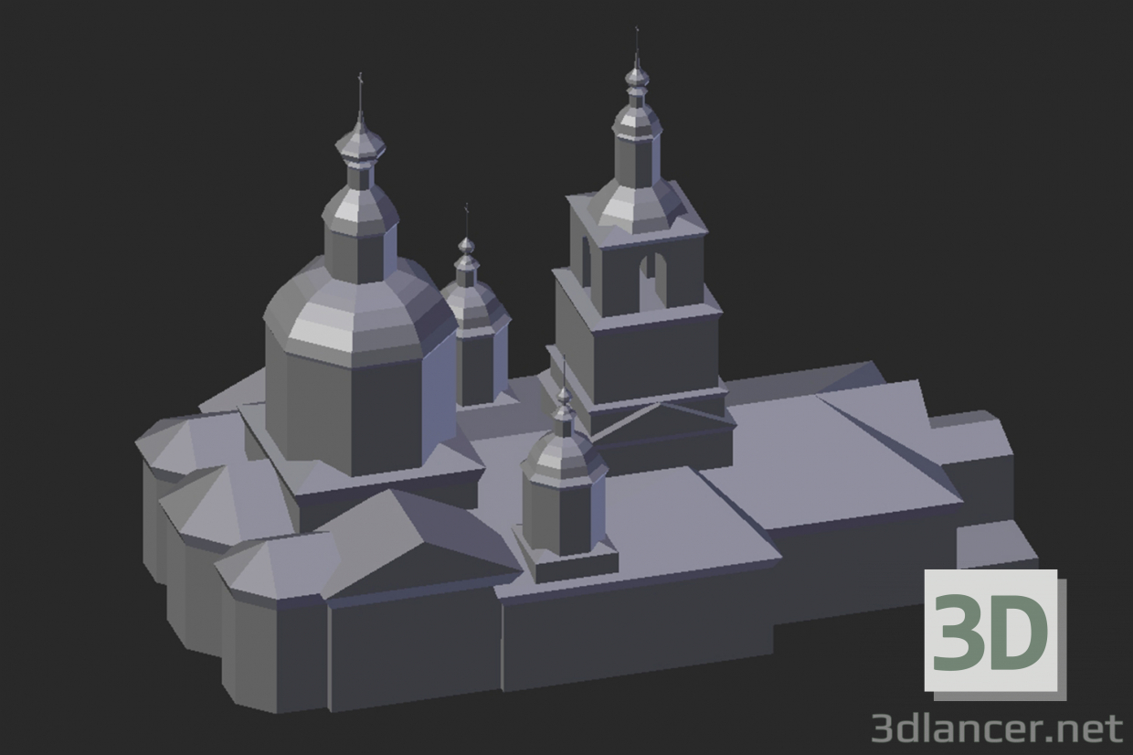 3d model Diveevo. es Catedral de kazan - vista previa