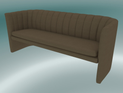 Preguiçoso triplo do sofá (SC26, H 75cm, 185x65cm, veludo 8 amêndoa)