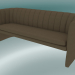 modello 3D Mocassino triplo divano (SC26, H 75cm, 185x65cm, Velvet 8 Almond) - anteprima