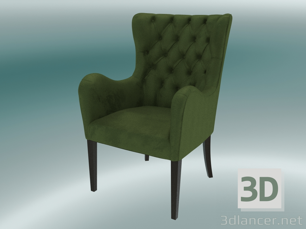 modello 3D Poltrona Davis (verde) - anteprima