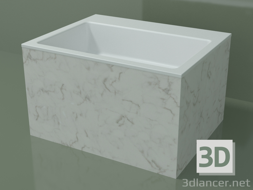 3D modeli Tezgah üstü lavabo (01R132302, Carrara M01, L 60, P 48, H 36 cm) - önizleme