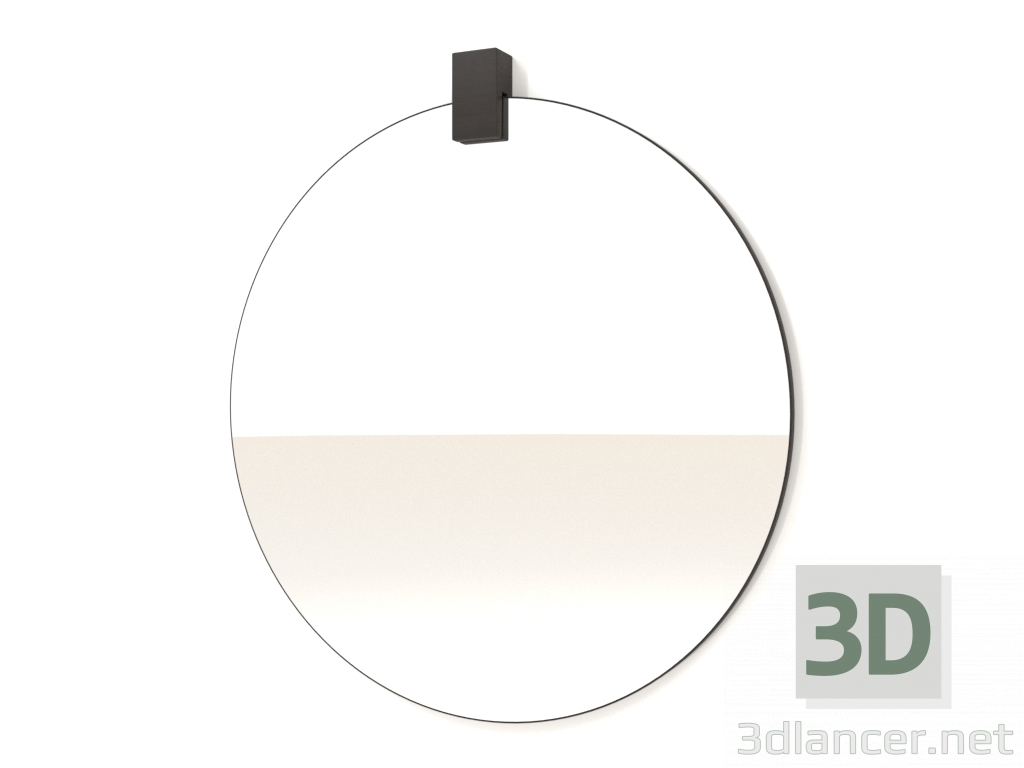 3d модель Зеркало ZL 04 (d=500, wood brown dark) – превью