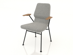 Chair on metal legs D16 mm with armrests
