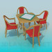 3d model A table in the cafe - preview