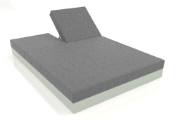 Bed with back 140 (Cement gray)