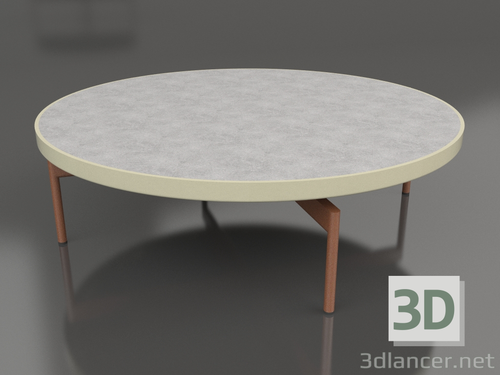modello 3D Tavolino rotondo Ø120 (Oro, DEKTON Kreta) - anteprima