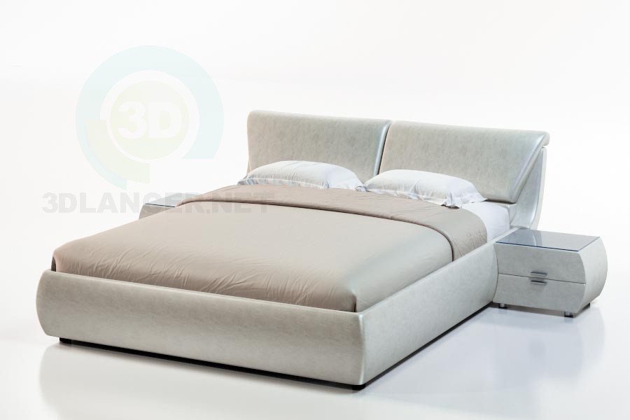 3d model Bali bed-2 - vista previa