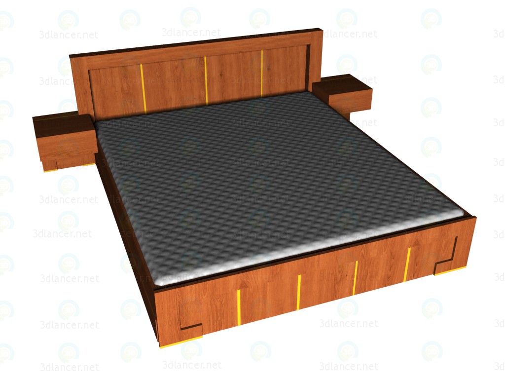 3d model Cama de 180x200 - vista previa