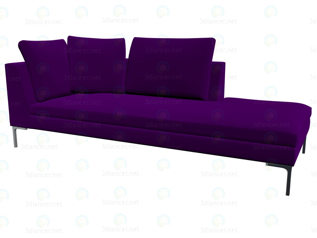 3D Modell Modulares Sofa (230 x 97 x 73) CH228LD - Vorschau