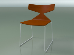 Stapelbarer Stuhl 3702 (auf einem Schlitten, Orange, V12)