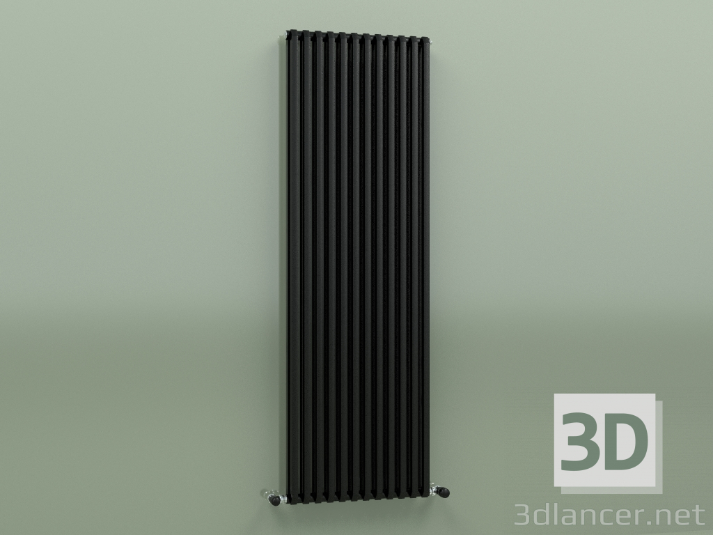 modèle 3D Radiateur SAX 2 (H 1500 12 EL, Noir - RAL 9005) - preview