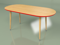 Coffee table Soap veneer (red)