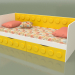 modello 3D Divano letto adolescente con 2 cassetti (Giallo) - anteprima