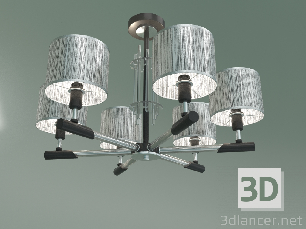 modello 3D Lampadario a soffitto 60078-6 (cromo) - anteprima
