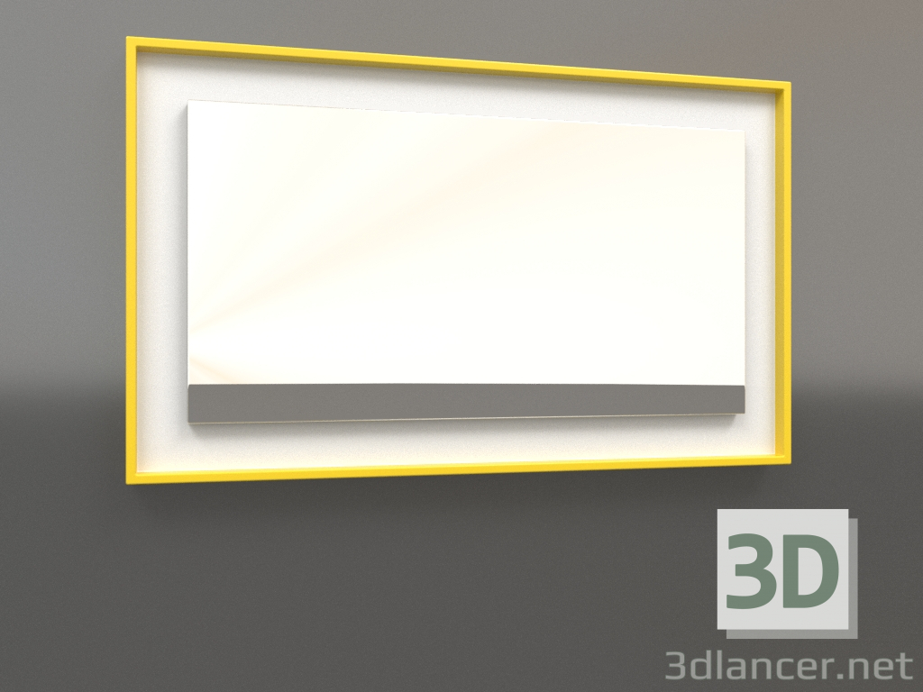 3d model Espejo ZL 18 (750x450, amarillo luminoso, blanco) - vista previa
