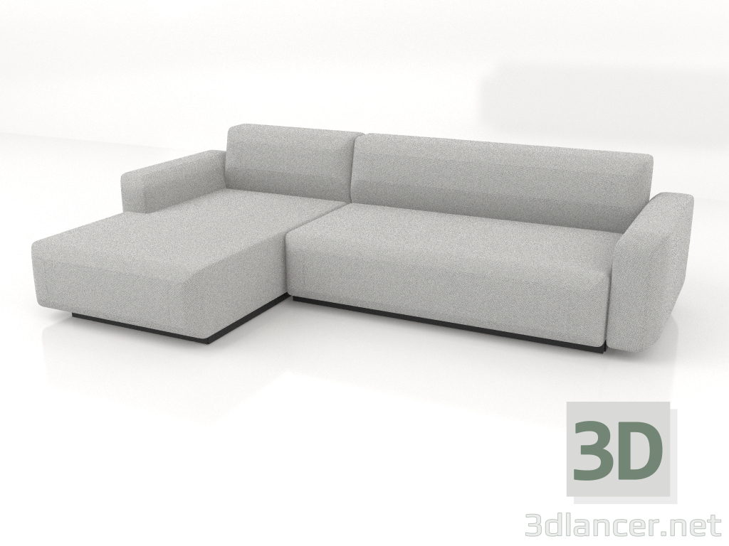 3 डी मॉडल सोफा-बेड 2.5 सीटर बाएँ तक फैला हुआ - पूर्वावलोकन