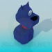 modello 3D Il giocattolo cane blu - anteprima