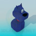 modèle 3D Le jouet pour chien bleu - preview