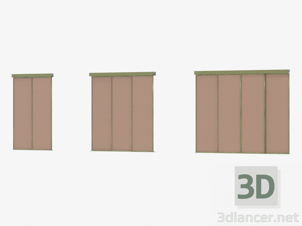 3D modeli Interroom A4 bölmesi (champan bronza light) - önizleme