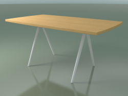 Table en forme de savon 5431 (H 74 - 90x160 cm, pieds 180 °, plaqué chêne naturel L22, V12)