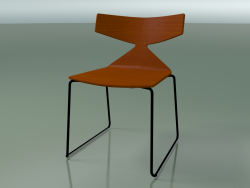 Stapelbarer Stuhl 3702 (auf einem Schlitten, Orange, V39)