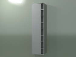 Настінна шафа з 1 лівій дверцятами (8CUCFCS01, Silver Gray C35, L 48, P 24, H 192 cm)