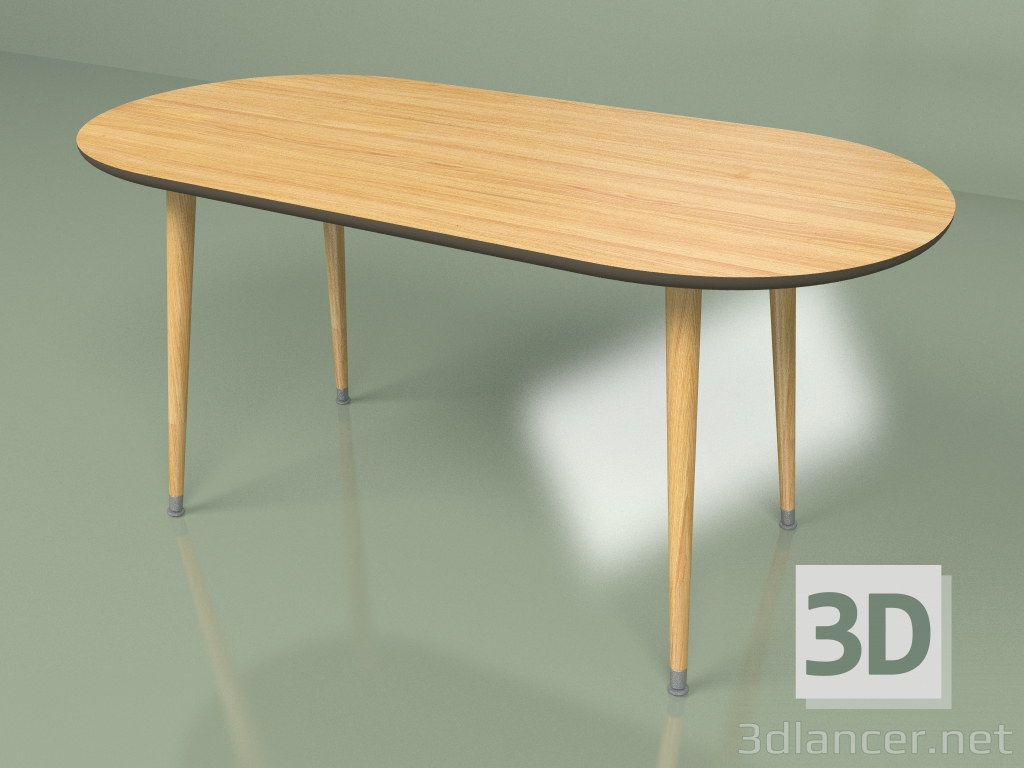 3d model Coffee table Soap veneer (dark brown) - preview