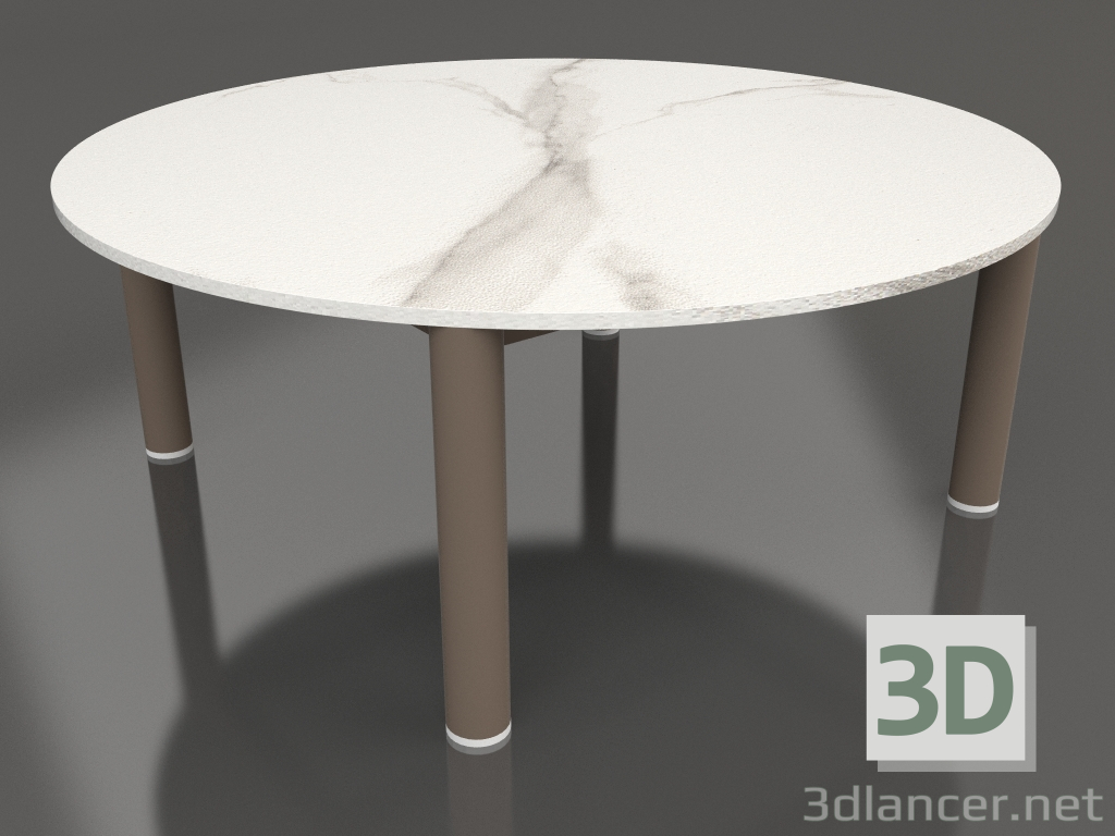 modello 3D Tavolino D 90 (Bronzo, DEKTON Aura) - anteprima