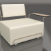 modèle 3D Chaise longue avec accoudoir droit (Sable) - preview