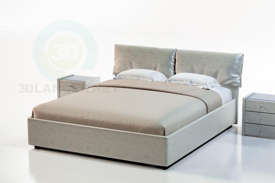 modello 3D Letto Borneo - anteprima