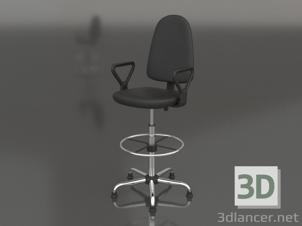 3D modeli Laboratuvar sandalyesi C2 (seçenek 1) - önizleme 3D modeli Laboratuvar sandalyesi C2 (seçenek 1) - önizleme