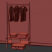 3d Hanger | set in the hallway model buy - render