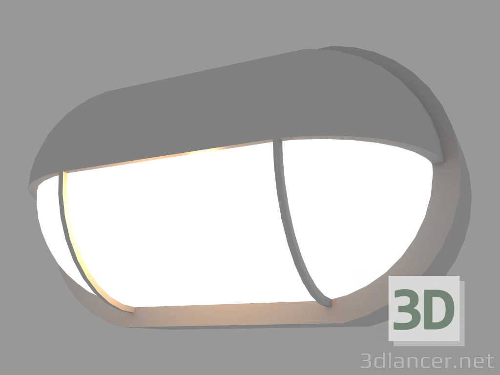 3d model Lámpara de pared PLAFONIERE OVAL CON VISERA HORIZONTAL (S659) - vista previa