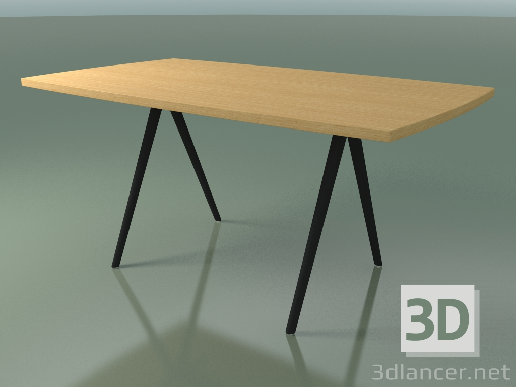 3d модель Стол со столешницей в форме мыла 5431 (H 74 - 90x160 cm, ножки 180 °, veneered L22 natural oak, V44) – превью