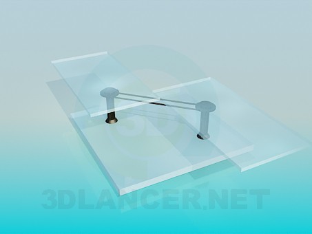 modelo 3D Mesa de centro de vidrio en estilo high-tech - escuchar modelo 3D Mesa de centro de vidrio en estilo high-tech - escuchar