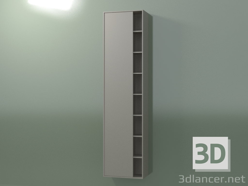 3D modeli 1 sol kapılı duvar dolabı (8CUCFCS01, Clay C37, L 48, P 24, H 192 cm) - önizleme