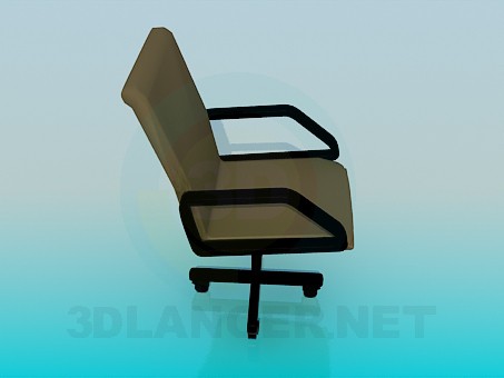 modèle 3D Chaise sur roulettes - preview