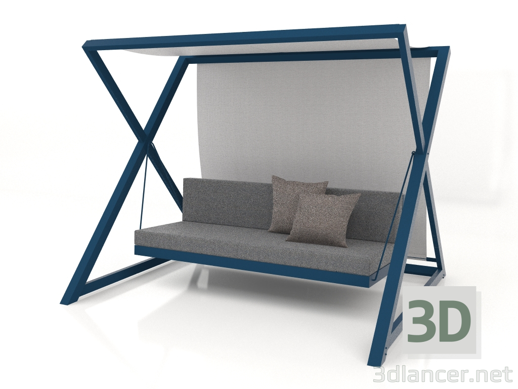 modèle 3D Balançoire de jardin (Gris bleu) - preview