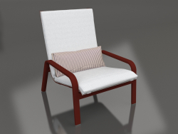 Lounge chair with a high back (Wine red)