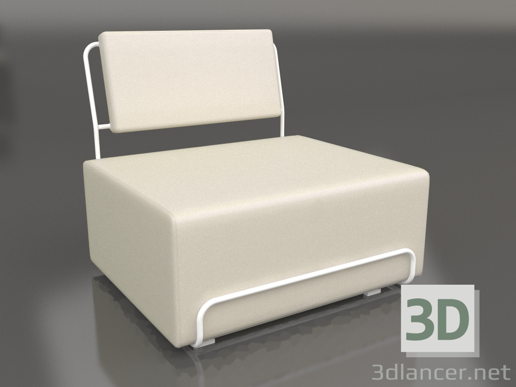 3D Modell Loungesessel (Weiß) - Vorschau