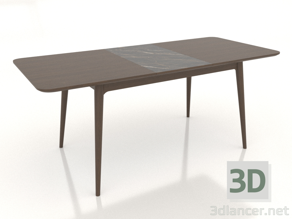 3D Modell Esstisch Ekarma klappbar 1840x800 mm (Nussbaum dunkel, Option 2) - Vorschau 3D Modell Esstisch Ekarma klappbar 1840x800 mm (Nussbaum dunkel, Option 2) - Vorschau
