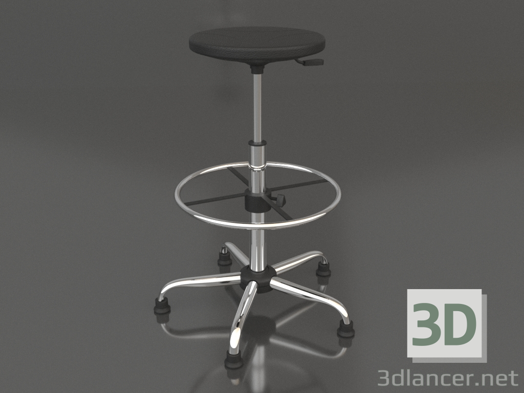 3D modeli Laboratuvar taburesi DECO (seçenek 2) - önizleme 3D modeli Laboratuvar taburesi DECO (seçenek 2) - önizleme
