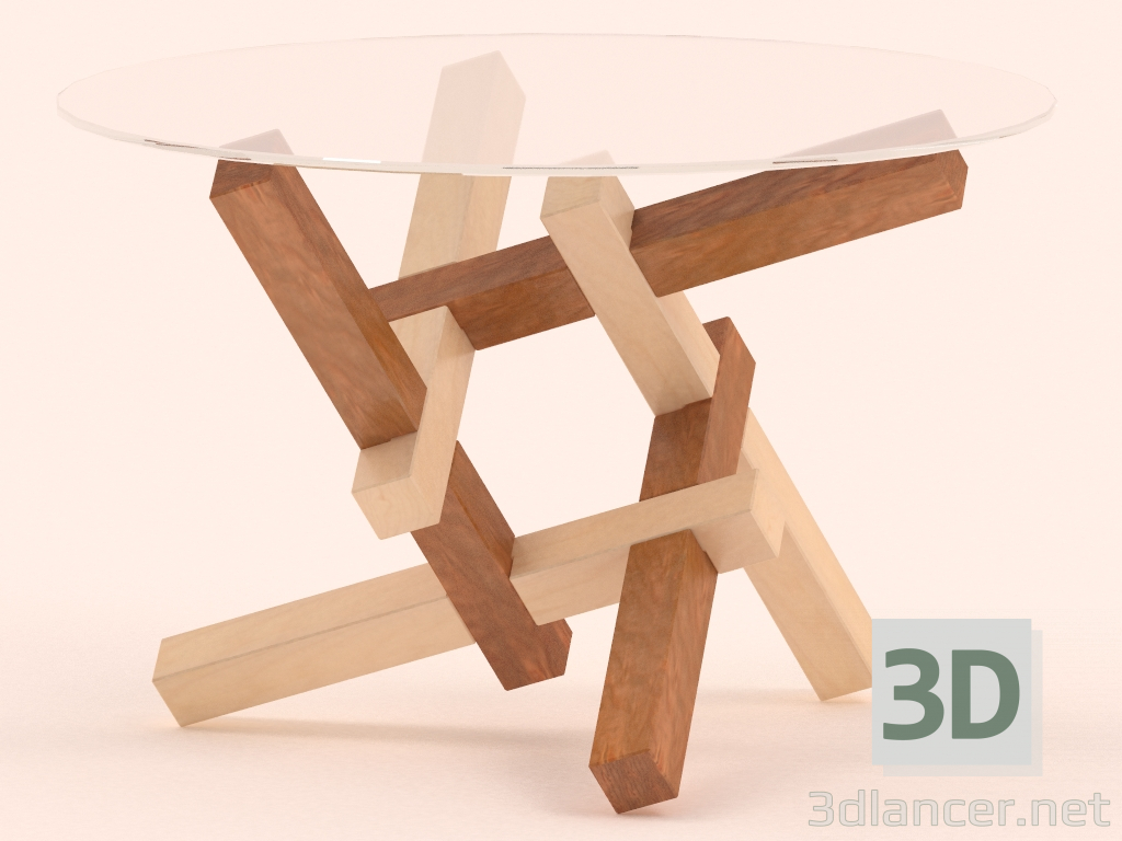 Mesa de centro Puzzle 3D modelo Compro - render