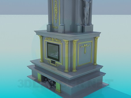 3d model Chic fireplace - preview 3d model Chic fireplace - preview